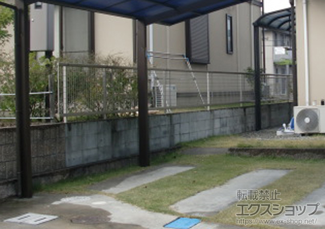 三重県伊賀市ののフェンス・柵 ハイグリッドフェンス11型 フリーポールタイプ 施工例