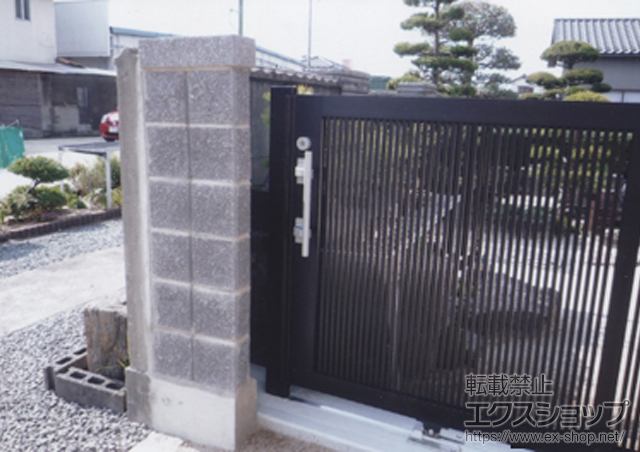 山口県防府市ののカーゲート エススライドB型 片引き 施工例