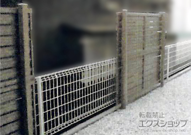 東京都町田市のLIXIL リクシル(新日軽)のフェンス・柵 セレビューR3型フェンス 2段柱施工 施工例