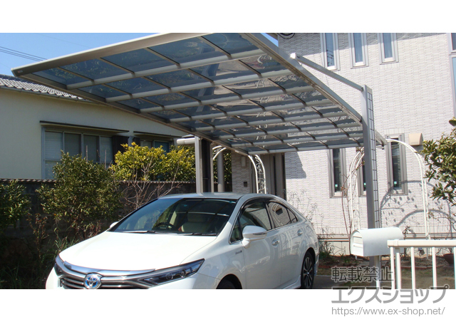大分県別府市ののカーポート マイポート ステン+タイル 積雪〜20cm対応（MYTE-(P)3058SN ） 施工例