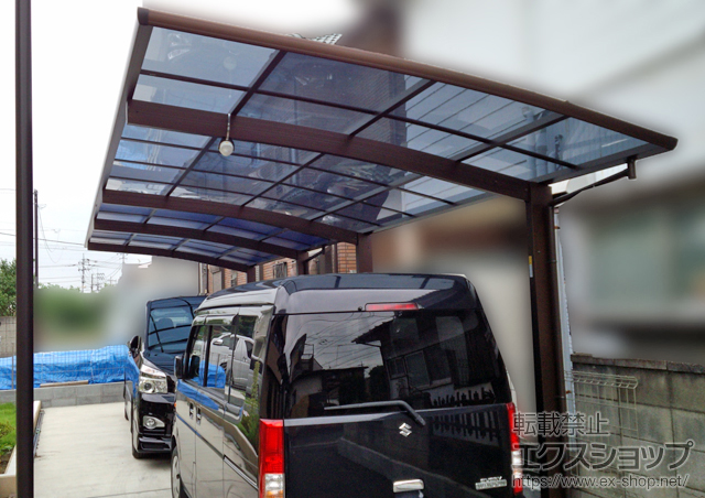 埼玉県北葛飾郡杉戸町ののカーポート プレシオスポート 縦連棟 積雪〜20cm対応 施工例