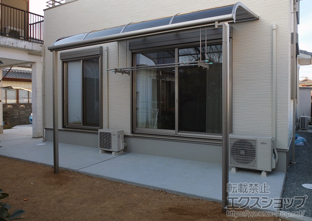 徳島県名西郡石井町のLIXIL リクシル（トステム）のテラス屋根 ライザーテラスII R型 テラスタイプ 単体 積雪〜20cm対応 施工例