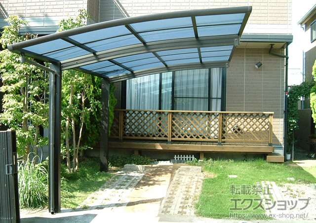 東京都杉並区ののカーポート レイナポートグラン　積雪〜20cm対応＋着脱式サポート(2本入り) 施工例