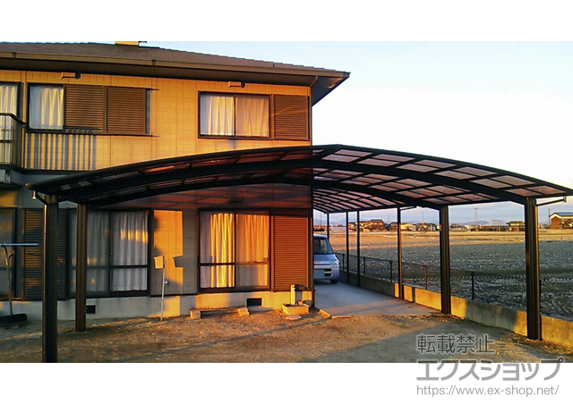 岡山県岡山市ののカーポート レイナトリプルポートグラン　積雪〜20cm対応 施工例