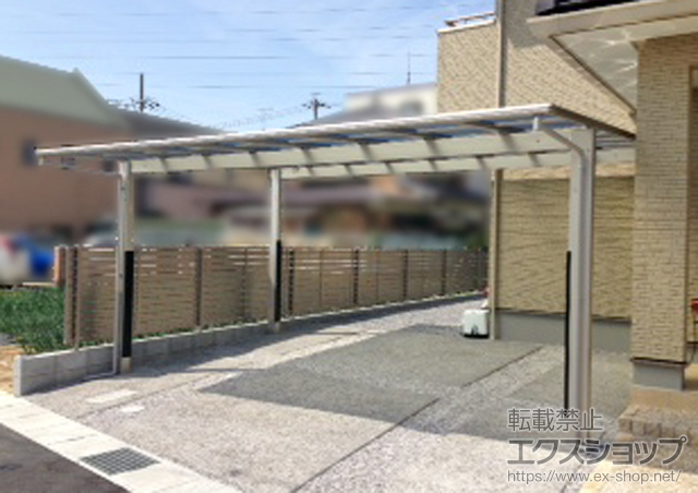 岐阜県岐阜市ののカーポート エフルージュ ツイン 積雪〜20cm対応 施工例