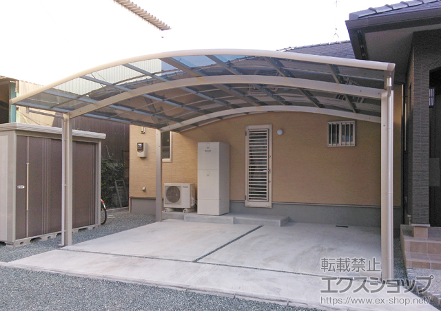 熊本県熊本市ののカーポート プレシオスポート ワイド 積雪〜20cm対応 施工例