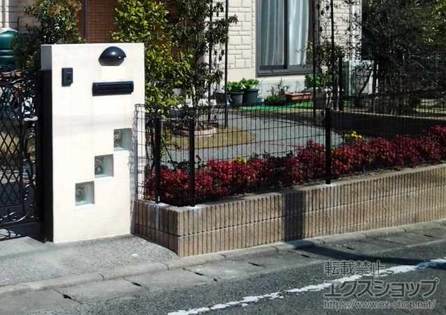 福岡県大野城市ののフェンス・柵 ユメッシュZ型フェンス フリー支柱タイプ 施工例