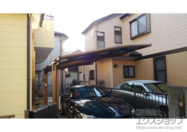 埼玉県所沢市のLIXIL リクシル（トステム）のカーポート カーブポートシグマIII 積雪〜20cm対応 施工例