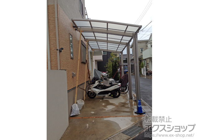 千葉県市川市のLIXIL リクシル（トステム）のカーポート カーブポートシグマIII 延長 積雪〜20cm対応 施工例
