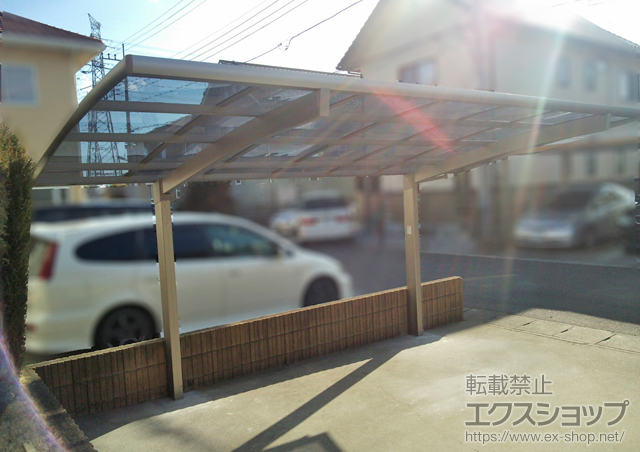 栃木県宇都宮のLIXIL リクシル（トステム）のカーポート カーブポートシグマIII 積雪〜20cm対応 施工例