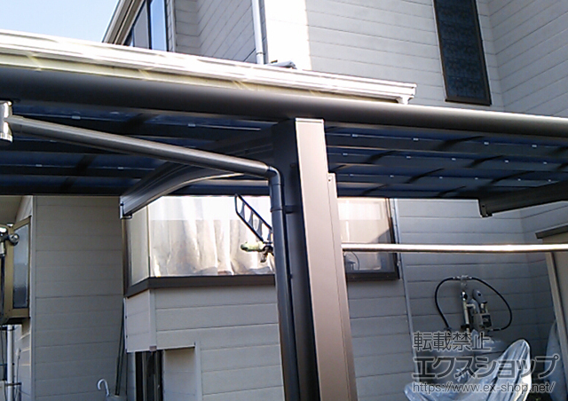 埼玉県北葛飾郡杉戸町ののカーポート プレシオスポート 積雪〜20cm対応+プレシオスポート　着脱式補助柱　2本入 施工例