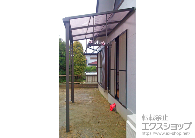 福岡県北九州市のLIXIL リクシル（トステム）のテラス屋根 ライザーテラスII F型 テラスタイプ 単体 積雪〜20cm対応 施工例