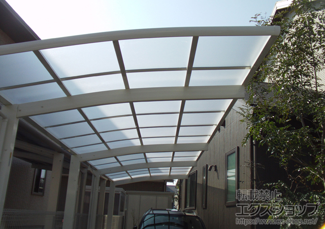 熊本県菊池郡大津町ののカーポート レイナポートグラン 縦連棟　積雪〜20cm対応 施工例