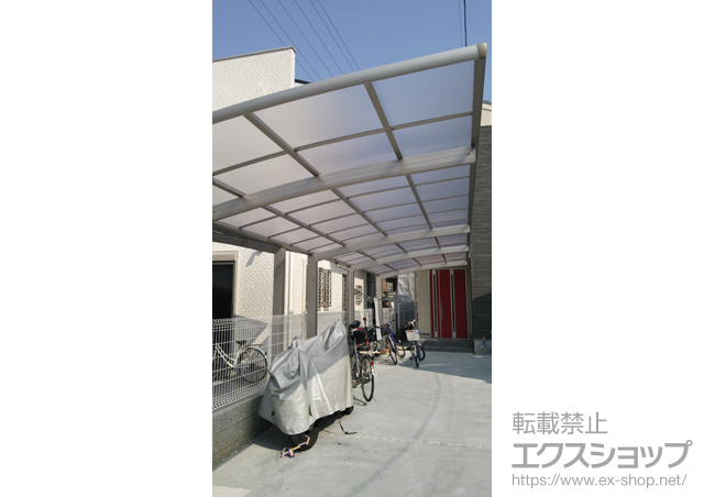 大阪府松原市ののカーポート レイナポートグラン 縦連棟　積雪〜20cm対応 施工例