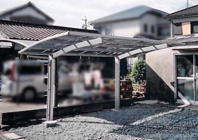 三重県鈴鹿市ののテラス屋根、カーポート プレシオスポート 積雪〜20cm対応 施工例