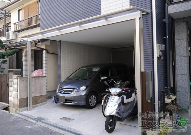 大阪府大阪市ののテラス屋根 ヴェクターテラス F型 テラスタイプ 単体 積雪〜20cm対応 施工例