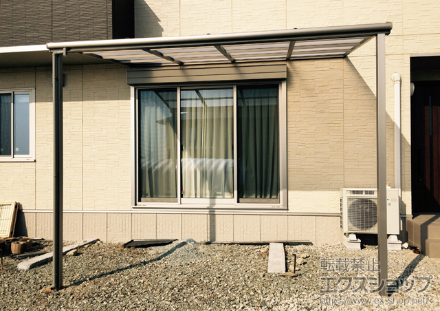 兵庫県加古川市のLIXIL リクシル（トステム）のテラス屋根 ライザーテラスII F型 テラスタイプ 単体 積雪〜20cm対応 施工例