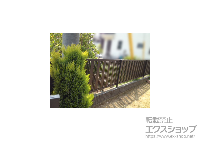 神奈川県海老名市ののフェンス・柵 ハイミレーヌR5型フェンス フリーポールタイプ 施工例