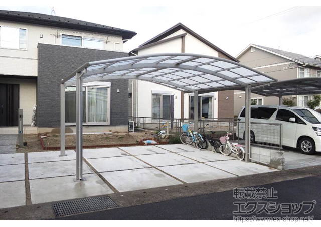 岐阜県岐阜市ののカーポート プレシオスポート ワイド 積雪〜20cm対応 施工例