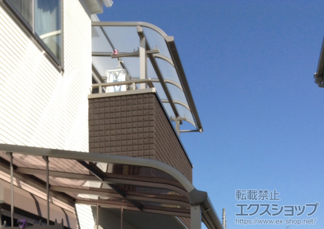 埼玉県所沢市のLIXIL リクシル（トステム）のバルコニー・ベランダ屋根 ライザーテラスII R型 屋根タイプ 単体 積雪〜20cm対応 施工例