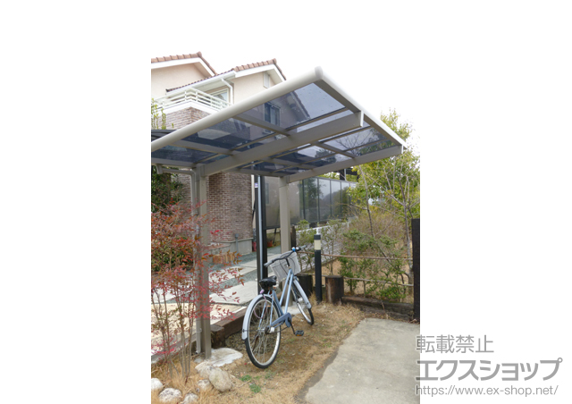 京都府相楽郡精華町のLIXIL リクシル（トステム）のサイクルポート・駐輪場 レークポートシグマIII ミニ 積雪〜20cm対応 施工例