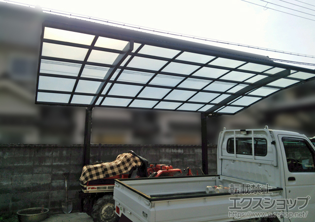 奈良県大和高田市のLIXIL リクシル（トステム）のカーポート カーブポートシグマIII 積雪〜20cm対応 施工例