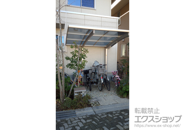 埼玉県越谷市ののサイクルポート・駐輪場 プレシオスポート ミニ 積雪〜20cm対応 施工例
