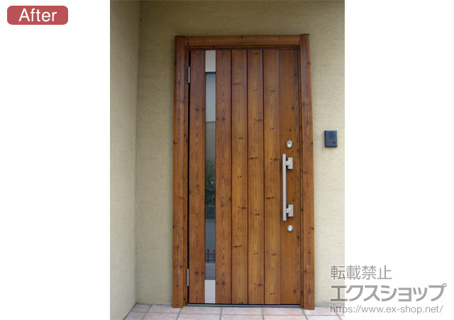 京都府京都市のLIXIL リクシル（トステム）の玄関ドア リシェント 800型 施工例