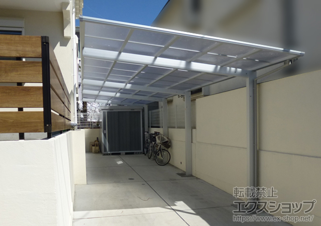 東京都あきる野市ののカーポート エフルージュグラン 縦連棟　積雪〜20cm対応 施工例