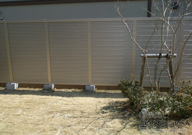 福島県いわき市ののフェンス・柵 ハイスクリーンフェンスＡ型 フリーポールタイプ 施工例