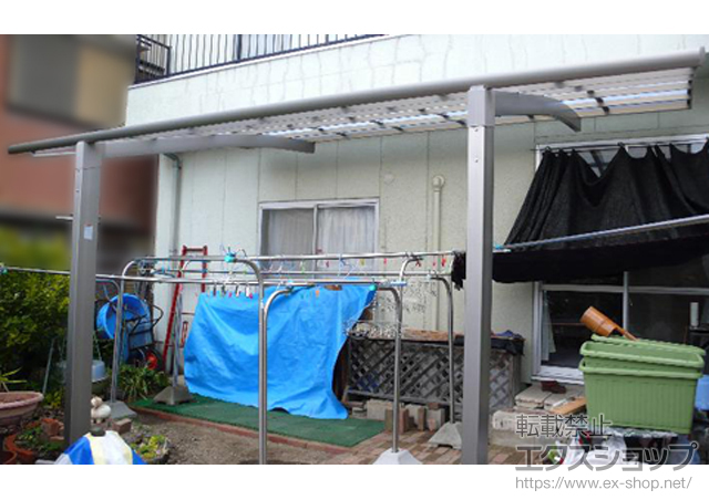 兵庫県三木市のLIXIL リクシル（トステム）のカーポート カーブポートシグマIII 積雪〜20cm対応 施工例