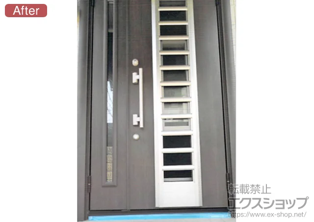東京都江戸川区のLIXIL リクシル（トステム）の玄関ドア リシェント 001型 採風タイプ 施工例