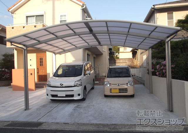 兵庫県三木市ののカーポート プレシオスポート ワイド 積雪〜20cm対応 施工例