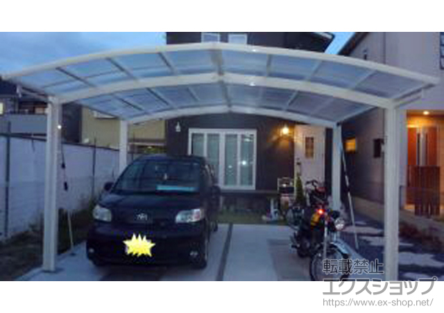 兵庫県明石市ののカーポート レイナポートグラン M合掌　積雪〜20cm対応 施工例