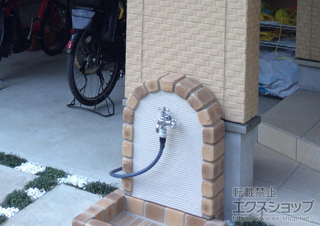 東京都北区のの立水栓・ガーデンシンク 立水栓ユニット プラスタータイプ 施工例