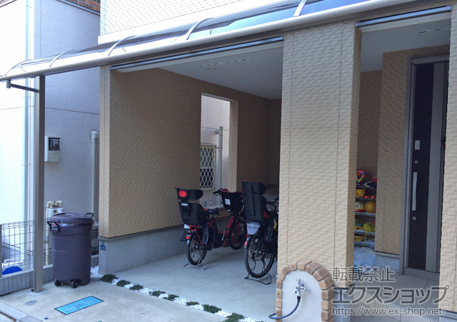 東京都北区のLIXIL リクシル（トステム）のテラス屋根 ライザーテラスII R型 テラスタイプ 単体 積雪〜20cm対応 施工例