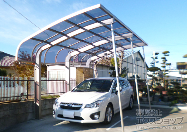 群馬県伊勢崎市のLIXIL リクシル（トステム）のカーポート テールポートシグマIII 1500 積雪〜50cm対応 施工例