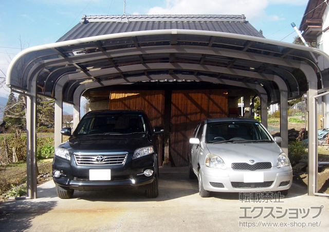 長野県北安曇郡池田町のLIXIL リクシル（トステム）のカーポート テールポートシグマIII 1500 ワイド 積雪〜50cm対応 施工例