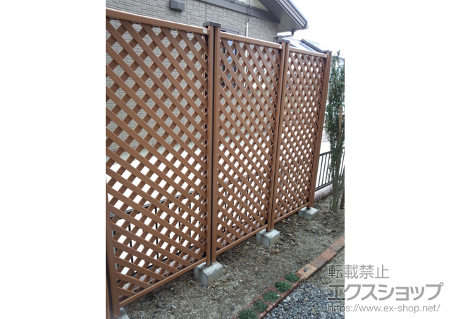 福島県いわき市ののフェンス・柵 ステイウッドフェンスM2型 高尺タイプ 施工例