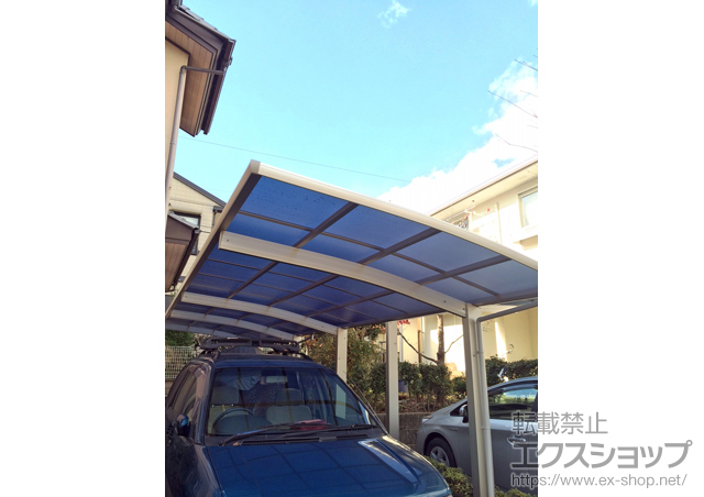 埼玉県川越市ののカーポート プレシオスポート 縦連棟 積雪〜20cm対応 施工例