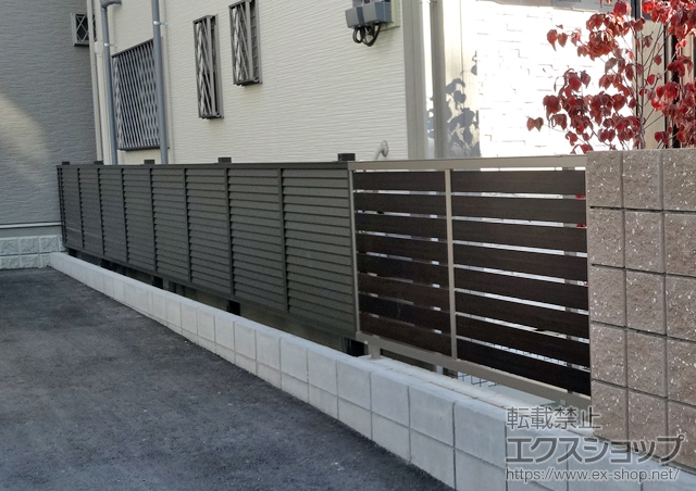 大阪府東大阪市ののフェンス・柵 プレスタフェンス8型 フリーポールタイプ 施工例