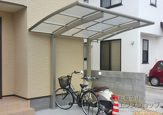 愛媛県松山市ののサイクルポート・駐輪場 レイナポートグランミニ 積雪〜20cm対応 施工例