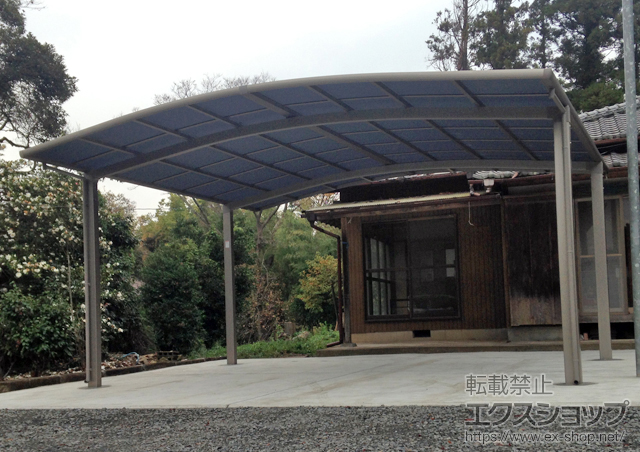 千葉県袖ケ浦市のLIXIL リクシル（トステム）のカーポート カーブポートシグマIII ワイド 積雪〜20cm対応 施工例