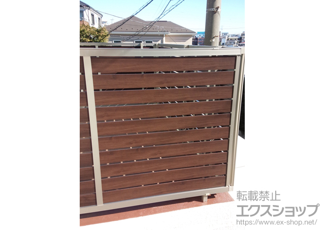 神奈川県横浜市のLIXIL リクシル(新日軽)のフェンス・柵 セレビューフェンスRP3型 フリーポールタイプ 施工例