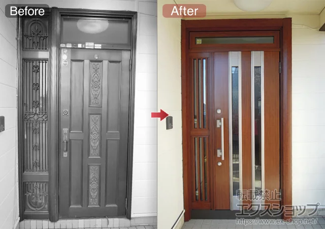 ��錧�É͎s��LIXIL ���N�V���i�g�X�e���j�̌��փh�A ���V�F���gK4�d�l 20�Б�(�����}�t��)���V�tR 300�^ �{�H��