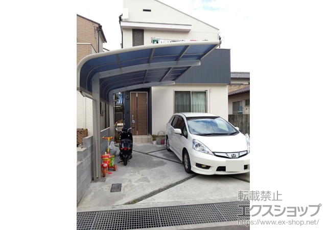 愛媛県松山市ののカーポート プレシオスポート アルファ 積雪〜20cm対応 施工例