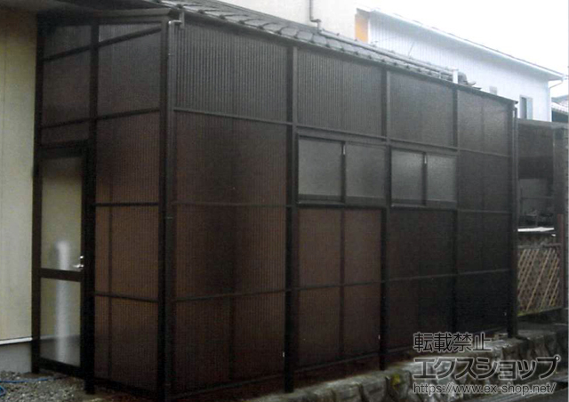 岐阜県中津川市ののストックヤード ストックヤードII 片側ドア付きタイプ 積雪〜50cm対応 施工例