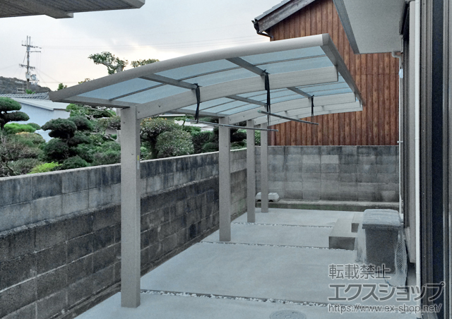 和歌山県有田市ののサイクルポート・駐輪場 レイナポートグランミニ 縦連棟 積雪〜20cm対応 施工例