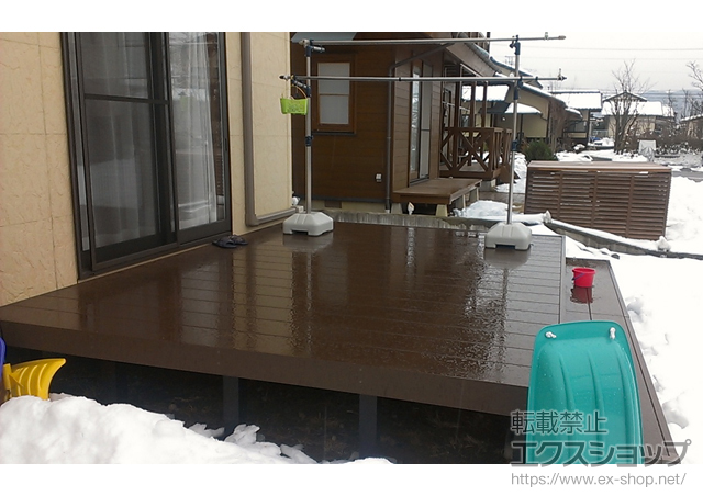 長野県北安曇郡松川村ののウッドデッキ リウッドデッキ 200 施工例