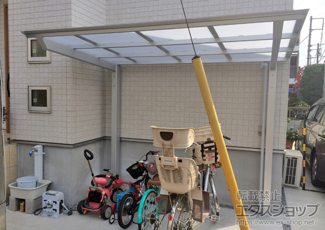 埼玉県越谷市ののサイクルポート・駐輪場 アーキフィット ミニ 積雪〜20cm対応 施工例